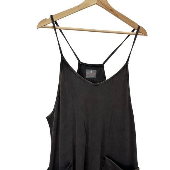 FP Movement Hot Shot Dark Gray Baggy Relaxed Jumpsuit Womens Large Relaxed Boho - Picture 3 of 12
